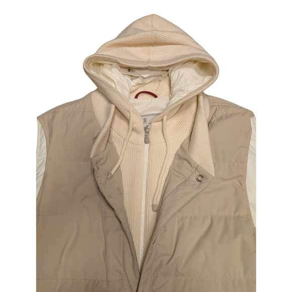 NWT Brunello Cucinelli Wool Cashmere Down Vest Mens Size Large - Picture 3 of 9
